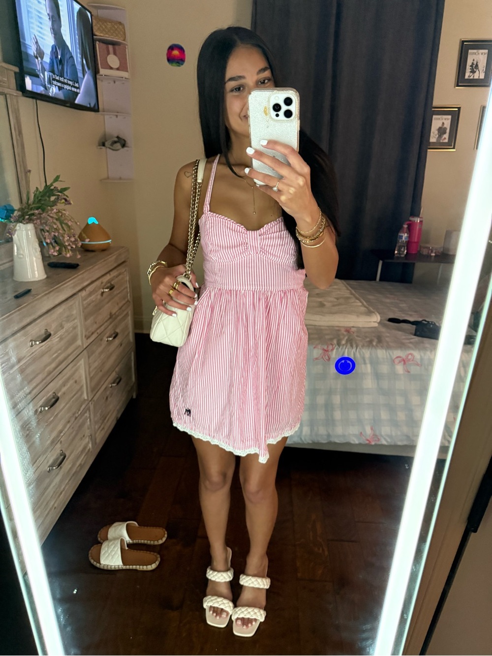 Pink Striped Sundress